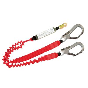 612424 Eslinga doble elástica con absorbedor estándar 2 ganchos de 60 mm y 1 de 18 mm