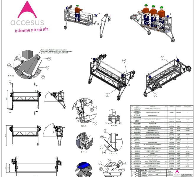 Accesus - Plataforma suspendida - planco inclinado 45º para presas_10