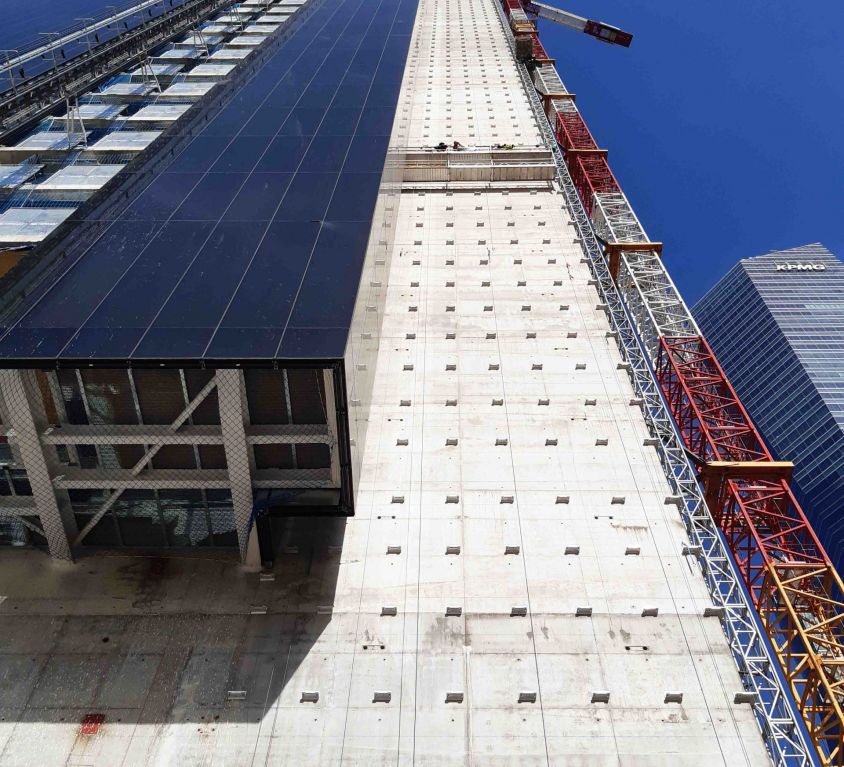 Plateformes à double étage pour le montage de façades ventilées